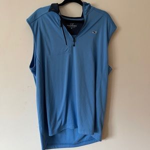 Men’s Blue Vineyard Vines Quarter Zip Vest